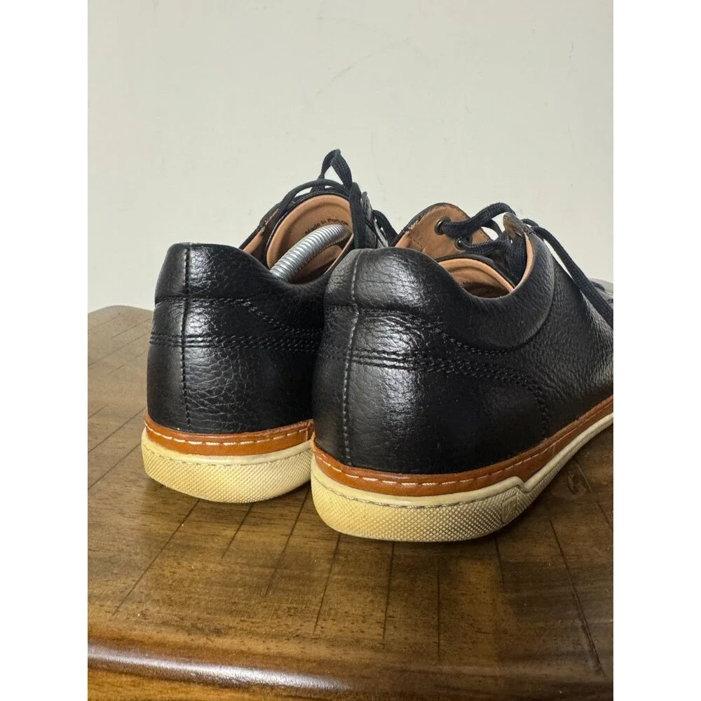 Allen Edmonds Black Leather Sneakers Men’s 10 D Made in Portugal Casual Shoes
